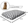 thumbnail image 2 of Abstract Pet Bed, Art Deco Inspired Triangles Stripes Motif Pattern on Plain Backdrop, Resistant Pad for Dogs and Cats Cushion with Removable Cover, 24" x 39", White and Charcoal Grey, by Ambesonne, 2 of 4