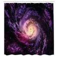 thumbnail image 3 of Ambesonne Galaxy Shower Curtain, Cloudy Space Cosmos, 69"Wx70"L, Black Purple, 3 of 5