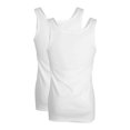 thumbnail image 2 of Götzburg Conjunto de 2 chalecos para hombre - costilla fina, conjunto de ropa interior, Puro Algodón Blanco L (Large), 2 of 4