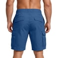 thumbnail image 5 of BRANROY Men's Utility Cargo Shorts - Relaxed Waist Casual Shorts with Multiple Pockets for Work, Leisure, and Outdoor Activities,Dark Blue S, 5 of 5