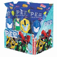 PEZ Candy Transformers Assortment (Robots in Disguise), candy dispenser plus 2 rolls of assorted fruit candy, box of 12