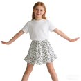 thumbnail image 7 of Skirts for Girls Ruffle Floral Flowy Short Skirts for Girls Cute Summer Skirts for Girls (White 4-5 Years), 7 of 7