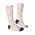 thumbnail image 3 of Fotbe Retro Floral print Women's Men's Novelty Crew Socks Cotton Socks Knee High Socks for Walking,Running,Nurses,Pregnancy, 3 of 8