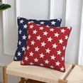 thumbnail image 3 of Red and Blue Independence Day Pillow Covers 20x20 Pack of 2 Memorial Day Stars Throw Pillow Cover,4th of July Patriotic Pillowcase Farmhouse Decorative Cushion Case for Home Sofa Outdoor Decor, 3 of 6