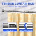 thumbnail image 2 of Tringle de Rideau de Douche - Tringle de Rideau de Douche à Ressort à Tension Réglable en Acier Inoxydable de Qualité Supérieure - Antidérapante Sans Perçage Sans Rouille pour Salle de Bain, 2 of 7