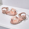thumbnail image 6 of CPNG Toddler Girls Sandals Open Toe Ankle Strap Dress Shoes with Glitter Rhinestone for Wedding Party Toddler Kids Princess Shoes, 6 of 7