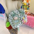 thumbnail image 1 of Bolsa Mochila de hombro a cuadros japonesa de gran capacidad para estudiantes (verde) Ehuebsd Nuevos Originales, 1 of 9