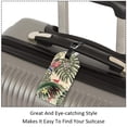 thumbnail image 3 of Square 2Pack PU Leather Tropical Palm Floral Cruise Luggage Tag with Privacy Cover and Name ID Tag for Travel Handbags Backpacks Luggage Tags, 3 of 6