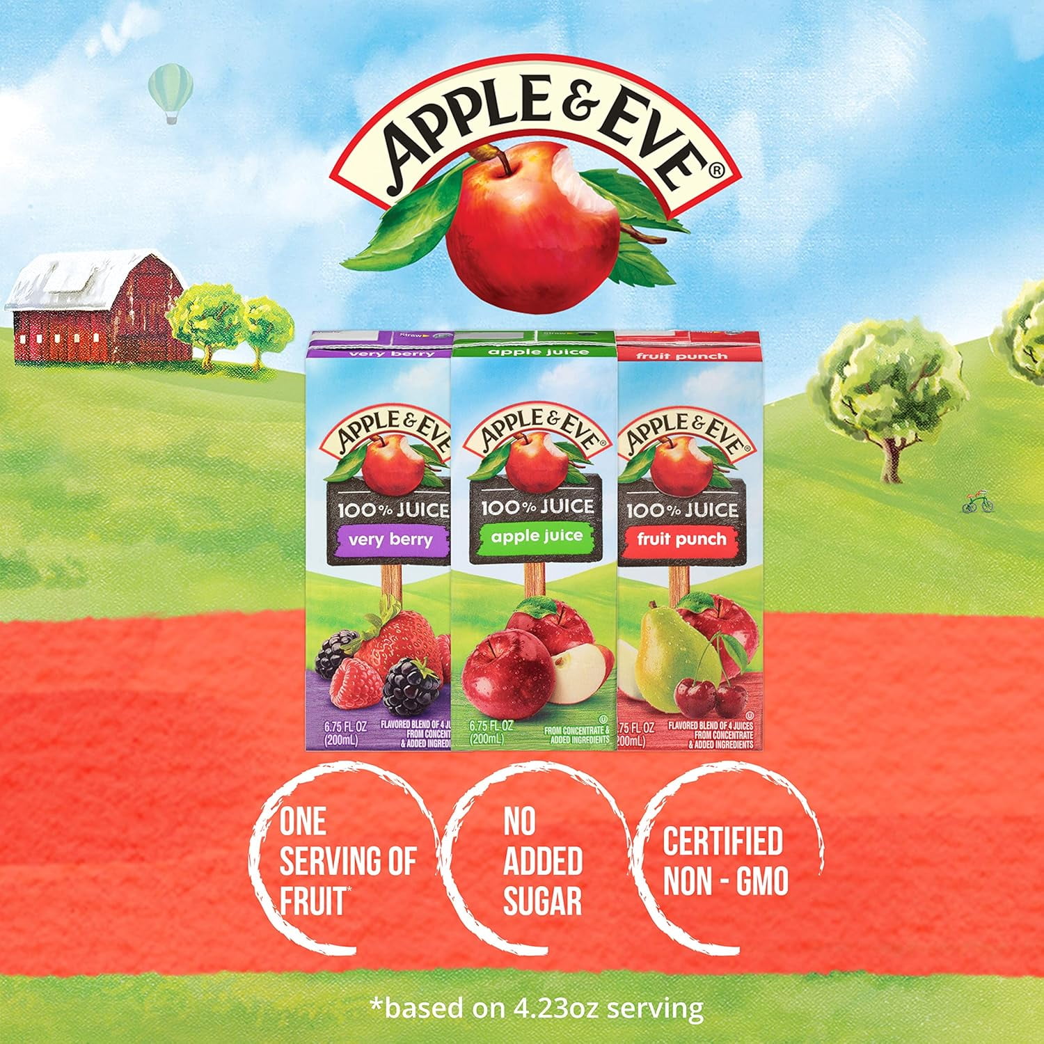 (4 pack) 6pk 10oz Apple Juice 100%
