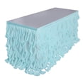 thumbnail image 3 of Falda de mesa de tul azul para bodas, baby showers y cumpleaños. Los 75x183cm, 3 of 9