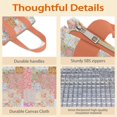 thumbnail image 4 of Pioneer Flower Floral Print Pattern Insulated Lunch Bag for Women & Adults,Large Portable Soft Cooler Lunch Bag,Thermal Food Storage Tote with Pearl Cotton,8.66L,8.75x5.75x9.5 Inch, 4 of 6