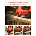 thumbnail image 4 of 20V Brushless Cordless Jig Saw 3500 SPM with 6 Blades LED Light 6 Speed 0-45 Degree Bevel Cuts 4 Orbital Settings for Wood and Metal Cutting, 4 of 6