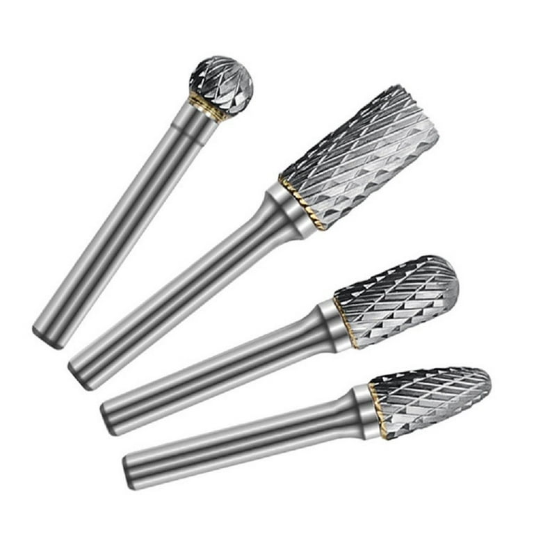 8 Pcs 1 4in Shank Diameter Double Cut Rotary Files Metal Grinding