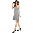 thumbnail image 5 of Made by Johnny Women's V-Neck Spaghetti Strap Tunic Short Dress XXXL HEATHER_GREY, 5 of 6