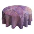 thumbnail image 4 of Purple Marble Abstract Round Table Cloth,Wrinkle Resistant Table Cover with Polyester,Waterproof Reusable Round Table Clothes for Easter Birthday Picnic Wedding (Round,60x60inch), 4 of 6