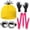 Rose Red, variant on Adult Yellow Cartoon Cosplay Costume Set Halloween Funny Group Dress Up Tutu Skirt Suspenders Goggles Hat Gloves One Size