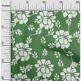 thumbnail image 2 of oneOone Cotton Poplin Green Fabric Jacobean Floral Silhouette Sewing Material Print Fabric By The Yard 56 Inch Wide, 2 of 4