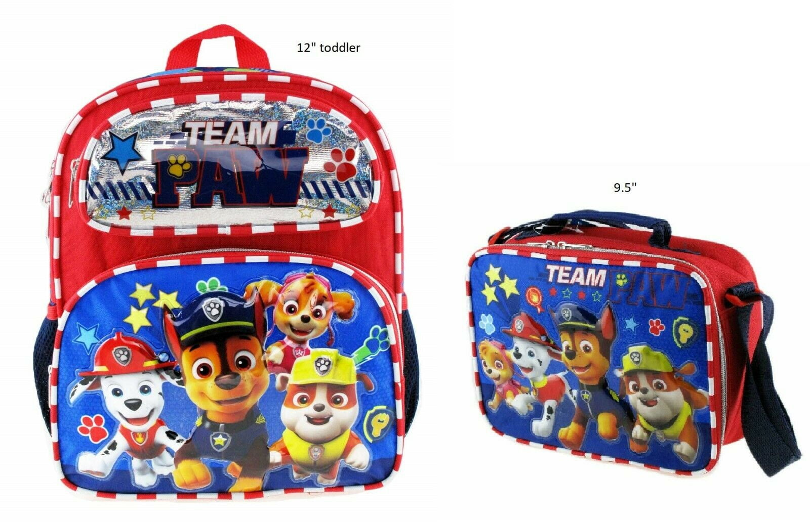 paw patrol backpack with lunch bag