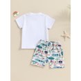 thumbnail image 4 of Bagilaanoe 2pcs Toddler Baby Boy Shorts Set Short Sleeve Letter Print T Shirt Tops + Shorts 6M 12M 18M 24M 3T Kids Casual Summer Clothes, 4 of 7