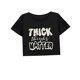 thumbnail image 4 of Camiseta corta de verano con cuello redondo para mujer, camiseta recortada para ir de compras en la calle L, 4 of 7
