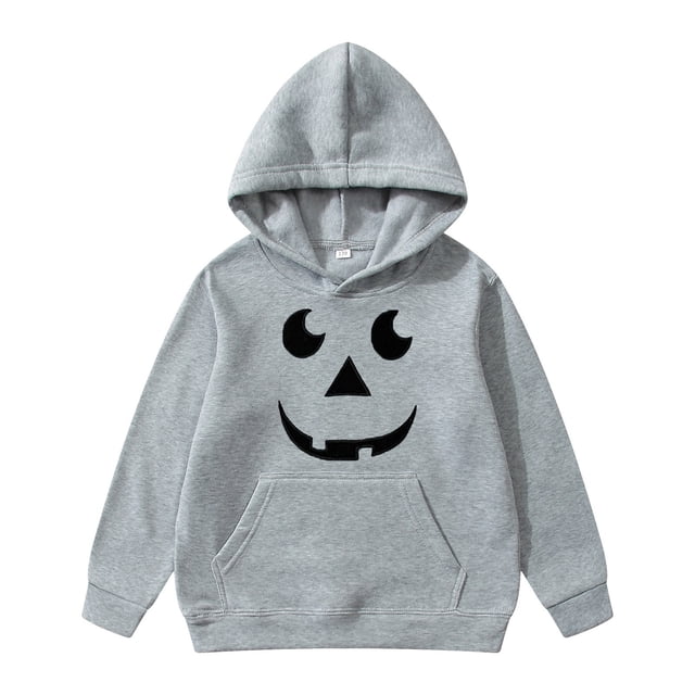 Chandail à Capuche Imprimé Halloween pour Garçons, Chandail en Molleton Doux avec Motif Graphique, Tenue Décontractée Confortable