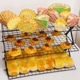 thumbnail image 3 of 3 Tier Collapsible Rack With Adjustable 3 Setting Rack For Cookies Drying Dish Rack Dish Drainer over Small Dish Drying Rack over The Adjustable Roll Out Dish Rack over Drying Rack for, 3 of 3