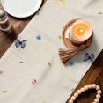 thumbnail image 3 of Easter Eggs Table Runner 72 Inches, Spring Flowers Truck Leaves Butterflies Beige Bed Runner Dresser Scarves Tabletop for Indoor Outdoor Parties/Ceremony/Banquet, 18" x 72", 3 of 8