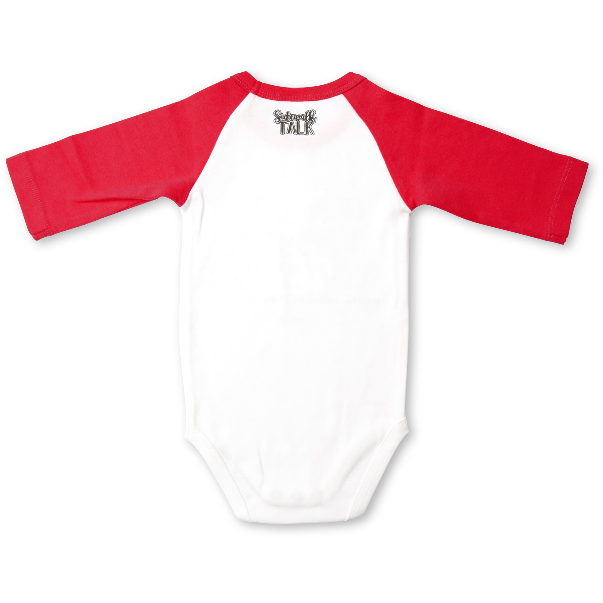 Silent Night - 12-24 Months 3/4 Length Red Sleeve Onesie