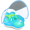 LAYCOL Baby Swimming Pool Float with Removable UPF 50+ UV Sun Protection Canopy,Toddler Inflatable Pool Float for Age of 3-36 Months,Swimming Trainer (Blue, S)
