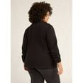 thumbnail image 4 of Scoop Women's and Women’s Plus Ultimate ScubaKnit Relaxed Blazer with Scrunch Sleeves, Sizes XS-4X, 4 of 5