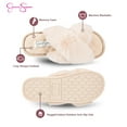 thumbnail image 3 of Jessica Simpson Womens Plush Cross Band Plush Memory Foam Slide Slipper, 3 of 9