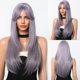 thumbnail image 5 of Peluca de pelo largo y liso en capas con flecos realista de moda para mujer, 5 of 6