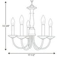 thumbnail image 2 of Progress Lighting Trinity 5-Light Chandelier, Brushed Nickel, White Candle Covers, 2 of 2