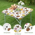 thumbnail image 4 of Colorful Softball and Fashion Icons Pattern Square Fitted Tablecloth with Elastic Edge,Square Table Cover,Washable Elastic Table Cover for Home Kitchen Party Decor 34"x34", 4 of 6
