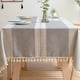 thumbnail image 1 of Mantel de lino y algodón impermeable, mantel de arpillera para cocina, mantel de comedor, mantel rectangular, 1 of 5