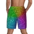thumbnail image 2 of Lsque Mens Swim Trunks Colorful Glitter Pattern - Bathing Suit Compression Liner - Beach Swim Shorts Swimwear - (S-3XL) - Stretch Quick Dry -Medium, 2 of 9