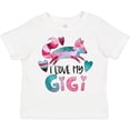 thumbnail image 3 of Inktastic I Love My Gigi Pink and Blue Fox with Hearts Boys or Girls Toddler T-Shirt, 3 of 5