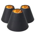 thumbnail image 1 of 3Pcs Lamp Shades Fabric Vintage Clip Bubble Lampshade for Wall Table Light Candle Bulbs, Black, 1 of 9