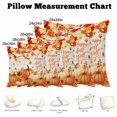 thumbnail image 5 of Throw Pillow Covers, Orange Pumpkins Fall 26x26 Pillow Covers for Couch/Sofa/Bed, Thanksgiving Branches Maple Leaves Wood Decorative Square Linen Cushion Pillowcase for Home Decor, 5 of 9