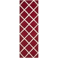 thumbnail image 2 of SAFAVIEH Chatham Isaac Geometric Wool Runner Rug, Red/Ivory, 2'3" x 7', 2 of 9