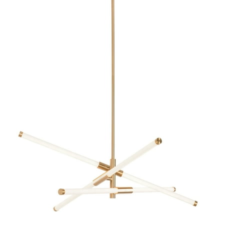 

Afx Rskp30l30d1 Rusnak 30 Wide Led Abstract Sputnik Chandelier - Brass