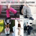 thumbnail image 2 of Winter Women Faux Fur Fluffy Leg Warmers Fuzzy Long Boot Covers Furry For Christmas, 2 of 6