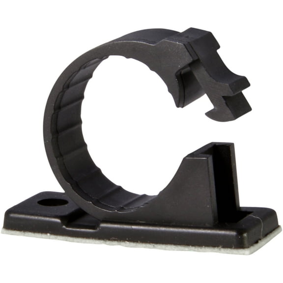 25pcs JacobsParts V3 Adhesive Cable Management Clips, 0.6 Inch Fixed Clamp with Optional Screw Mount (Medium)