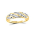 thumbnail image 3 of 14kt Yellow Gold His Hers Round Diamond Square Matching Wedding Set 1/3 Cttw, 3 of 5