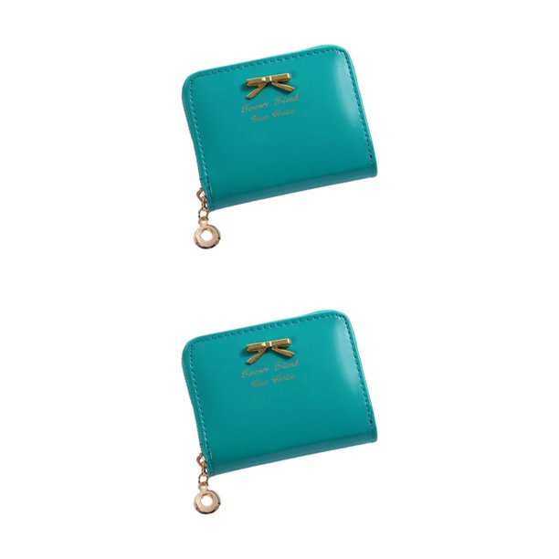 Qarigey Cartera compacta y elegante con tarjetero para el día a día Cartera Tarjetero Carteras pequeñas Monedero verde verde 2Conjunto