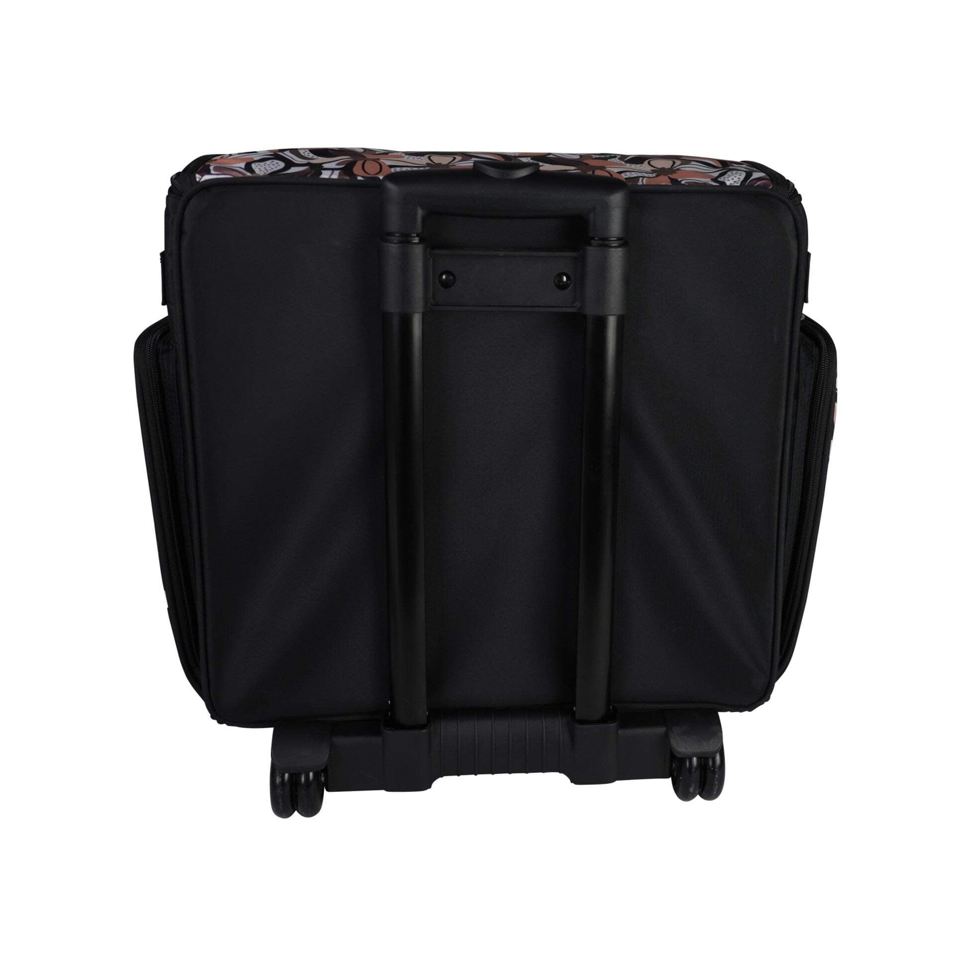 Deluxe Collapsible Rolling Scrapbook Case, Brown  Floral