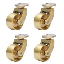 4 PCS Universal Caster Wheels, Heavy Duty Antique Brass 360 Degrees Swivel Caster Wheels for Furniture
