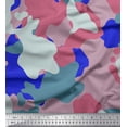 thumbnail image 1 of Soimoi Crepe Silk Fabric Multicolor Camouflage Print Sewing Fabric Yard 42 Inch Wide, 1 of 1