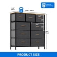 thumbnail image 4 of DEXTRUS 9-Drawer Fabric Dresser Tower for Adults, Dark Gray Storage Organizer for Bedroom & Closet, 4 of 8