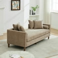 thumbnail image 3 of 75.2'' Wide Upholstered Chaise Lounge Indoor with Nailheads,Sleeper Sofa Couch With 4 Throw Pillows&2 Bolsters,Daybed with Rubberwood Legs, 3 of 9
